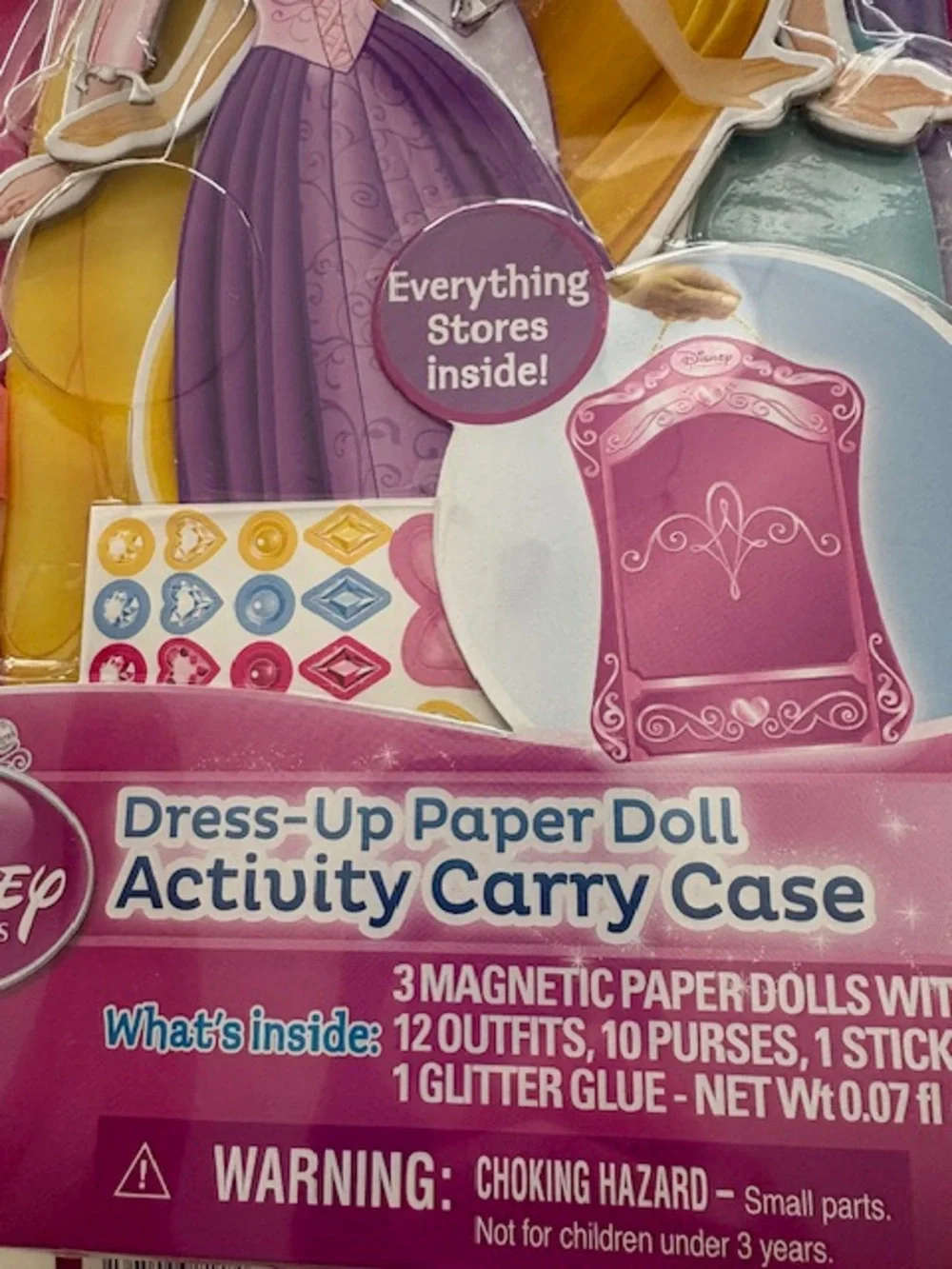 NWT Dress-Up Paper Doll Activity Carry Case Disney Princess Craft Kit brand new